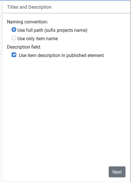 PublicationOptions